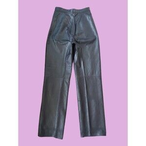Vintage 90's West Bay Brown Leather Trousers